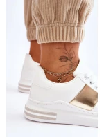 Klasické sportovní boty bílé a zlaté Follow Me Klasické sportovní boty bílé a zlaté Follow Me