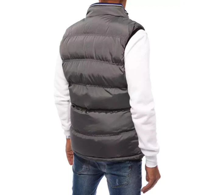 FashionStreet šedá pánská prošívaná vesta TX4087