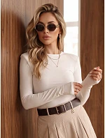 Bluzka damska z rękawem biała model 22394715 - FashionStreet Bluzka damska z rękawem biała model 22394715 - FashionStreet