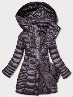 Lehká dámská prošívaná zimní bunda v lilkové barvě (Z2821-12)