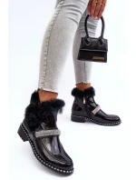 Boty Na Plochém Podpatku A Platformě Černé model 21634045 - S.Barski