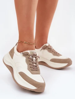 Dámské Semišové Tenisky Na Platformě Big Star model 21693134 HIPOLY SYSTEM Béžové - Big Star Shoes