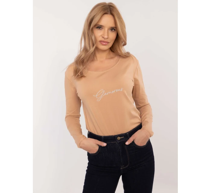 Bluzka CLM BZ model 20692067 camelowy - FPrice Bluzka CLM BZ model 20692067 camelowy - FPrice