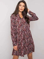 Šaty D73771M30227 tmavě hnědé