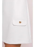 M855 Mini šaty áčkového střihu - krémové