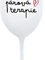 PÁROVÁ TERAPIE - bílá sklenice na víno 350 ml