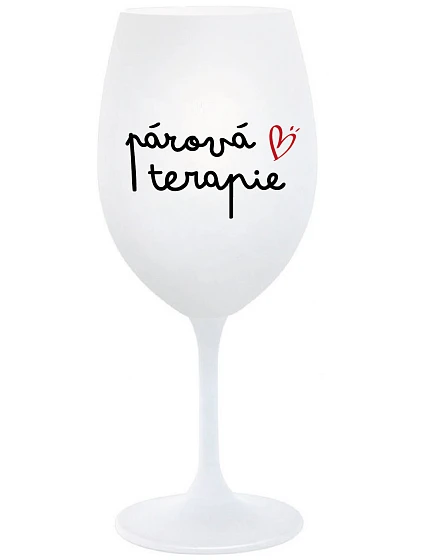 PÁROVÁ TERAPIE - bílá sklenice na víno 350 ml PÁROVÁ TERAPIE - bílá sklenice na víno 350 ml