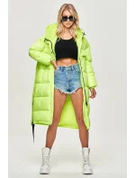 Neonově žlutá dlouhá zimní bunda z různých spojených materiálů (jin-210) Neonově žlutá dlouhá zimní bunda z různých spojených materiálů (jin-210)