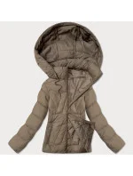 Béžová dámská bunda s odepínací kapucí model 21016258 - J.STYLE Béžová dámská bunda s odepínací kapucí model 21016258 - J.STYLE