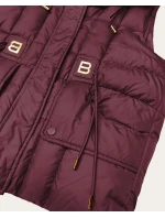bezrękawnik damski z kapturem Goodlookin bordowy model 22037934 - S'WEST