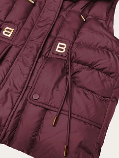 bezrękawnik damski z kapturem Goodlookin bordowy model 22037934 - S'WEST