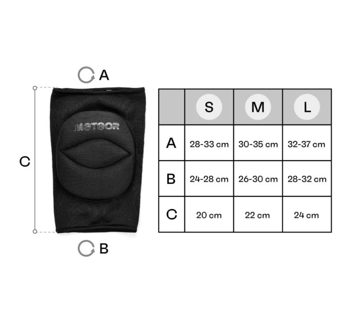 Volejbalové chrániče kolen Meteor S černé