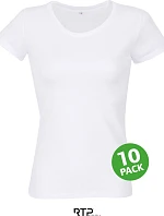 RTP Tempo 185 Women Dám. tričko pro dig. potisk z bio bav., 10 ks 25.3257 white