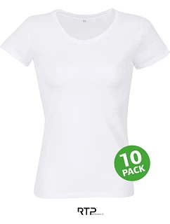 RTP Tempo 185 Women Dám. tričko pro dig. potisk z bio bav., 10 ks 25.3257 white