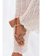 Dámské Sandály Na Podpatku S Béžové model 21693540 - Artiker