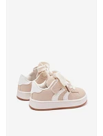 Dětské Sportovní Sneakers na suchý zip z umělé kůže Béžové Zoya Dětské Sportovní Sneakers na suchý zip z umělé kůže Béžové Zoya