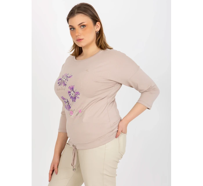 Dámská halenka RV BZ 8457.47P béžová - FPrice