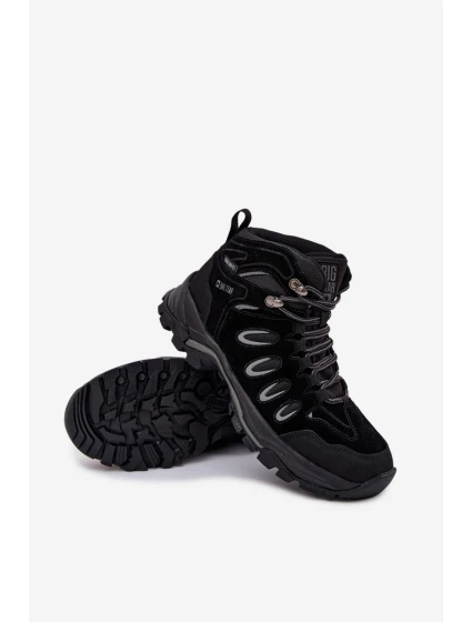 Pánské kožené trekové boty Big Star HI-POLY SYSTEM – černé