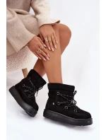 Dámské sněhule na platformě se šněrováním – černé Roselya Dámské sněhule na platformě se šněrováním – černé Roselya