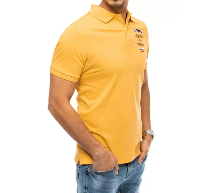 FashionStreet žlutá vyšívaná polokošile PX0435 FashionStreet žlutá vyšívaná polokošile PX0435