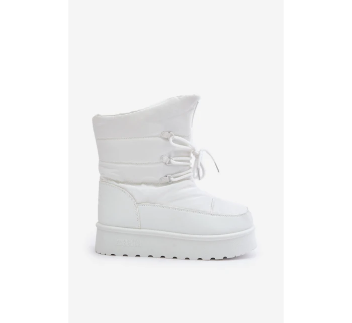 Sněhule na platformě se zipem Big Star model 21678307 Bílé - Big Star Shoes