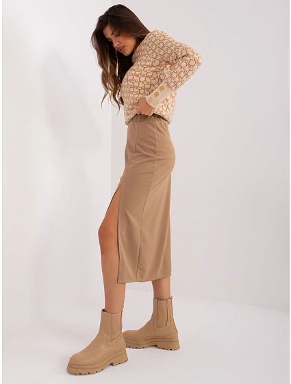 Spódnica LK SD model 18997395 camelowy - FPrice