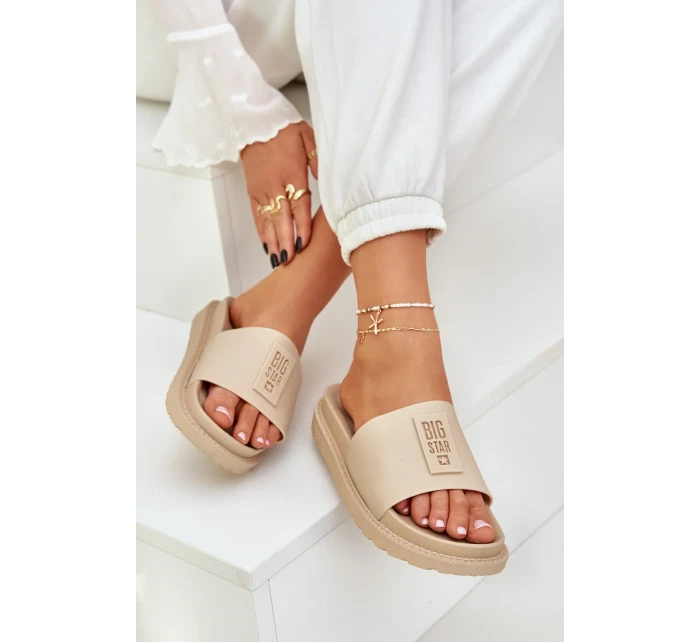 Dámské pantofle Big Star – béžové
