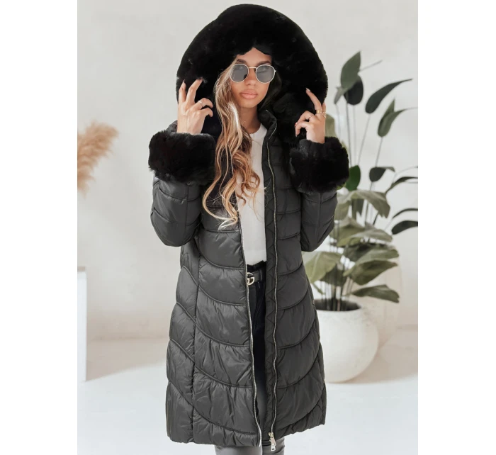 Dámská prošívaná zimní bunda MOON black FashionStreet TY4051