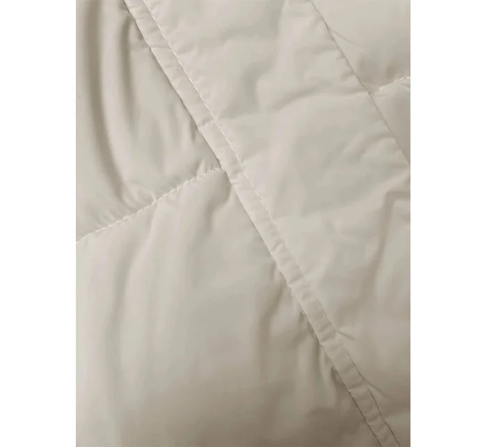 Světle béžová dámská sportovní bunda model 21246363 - Miss TiTi Světle béžová dámská sportovní bunda model 21246363 - Miss TiTi