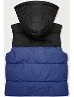 Dámská krátká vesta s kapucí j.style tmavě modro-černá (16M9112-184) Dámská krátká vesta s kapucí j.style tmavě modro-černá (16M9112-184)
