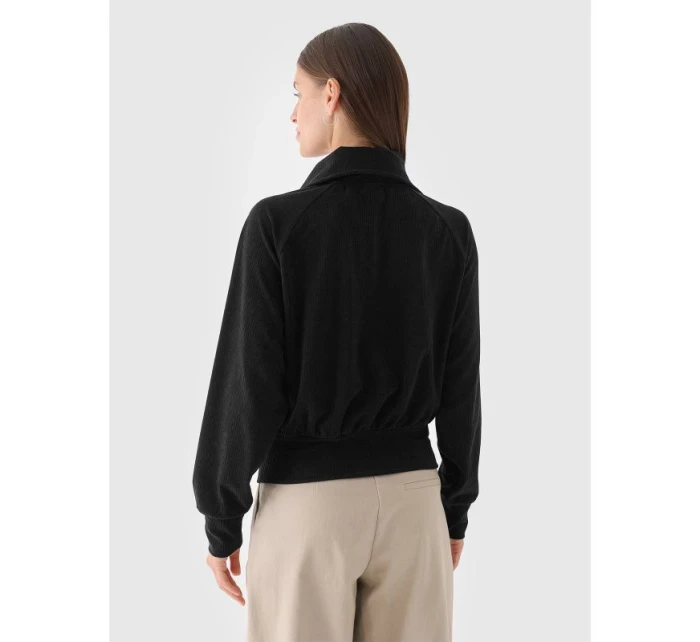 Dámská velurová mikina 4F 4FRAW24TSWSF2054-20S bez kapuce Dámská velurová mikina 4F 4FRAW24TSWSF2054-20S bez kapuce