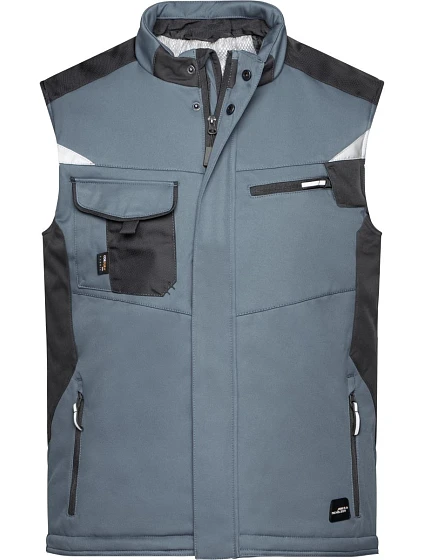 Daiber JN 825 Pracovní zimní softshellová vesta - Strong 02.0825 carbon/black