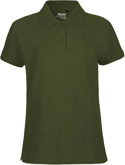 Neutral O 22980 Dámské piqué polo z bio bavlny 77.2280 military Neutral O 22980 Dámské piqué polo z bio bavlny 77.2280 military