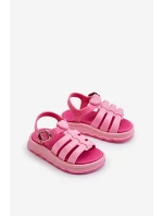 Voňavé Dětské Sandálky Na Suchý Zip ZAXY NN385018 Růžové