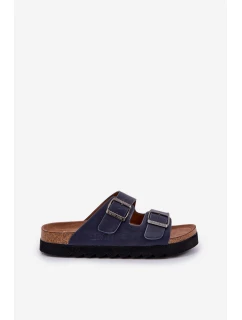 Lehké Pánské Pantofle S Přezkami Eko Kůže Big Star NN174530 Granátové