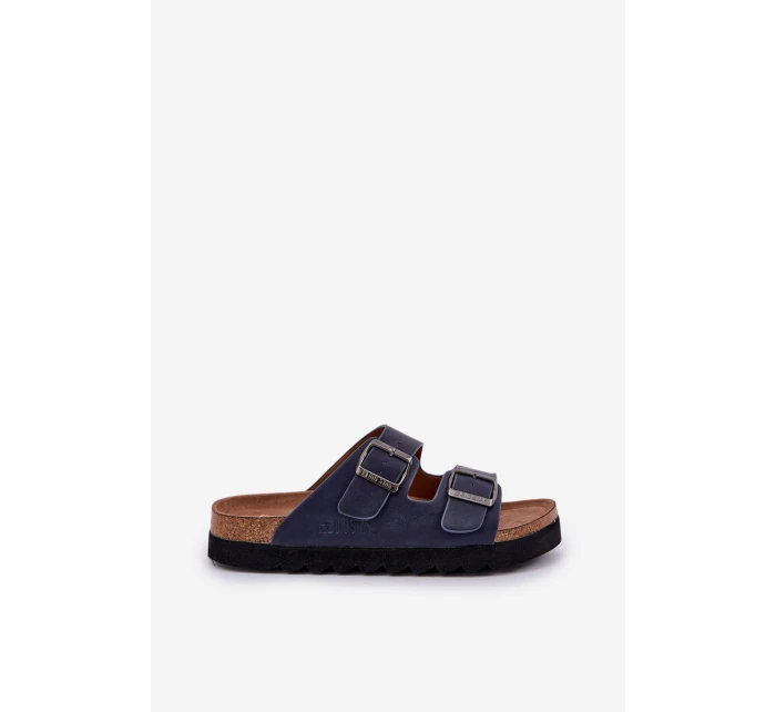 Lehké Pánské Pantofle S Přezkami Eko Kůže Big Star NN174530 Granátové Lehké Pánské Pantofle S Přezkami Eko Kůže Big Star NN174530 Granátové