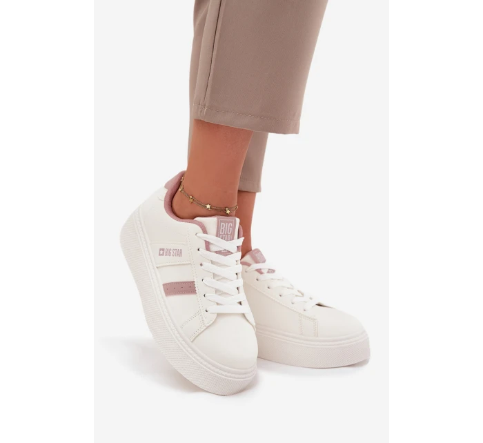 Dámské Sneakersy Na Platformě Big Star SS274346 Bílé Dámské Sneakersy Na Platformě Big Star SS274346 Bílé