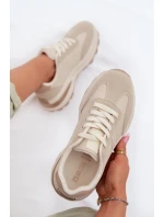 Dámské sportovní tenisky Big Star TT274876 HI-POLY SYSTEM Béžové