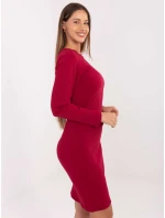 Sukienka RV SK model 21768520 bordowy - FPrice Sukienka RV SK model 21768520 bordowy - FPrice
