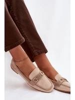 Dámské mokasíny / loafersy s ozdobným detailem – béžové Evelora Dámské mokasíny / loafersy s ozdobným detailem – béžové Evelora