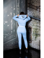 Trendy Sweat Jumpsuit with Hood