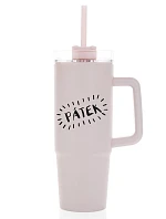 PÁTEK - světle růžový cestovní hrnek s průhledným víčkem 900 ml