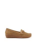 Praktické hnědé mokasíny dámské platforma Praktické hnědé mokasíny dámské platforma