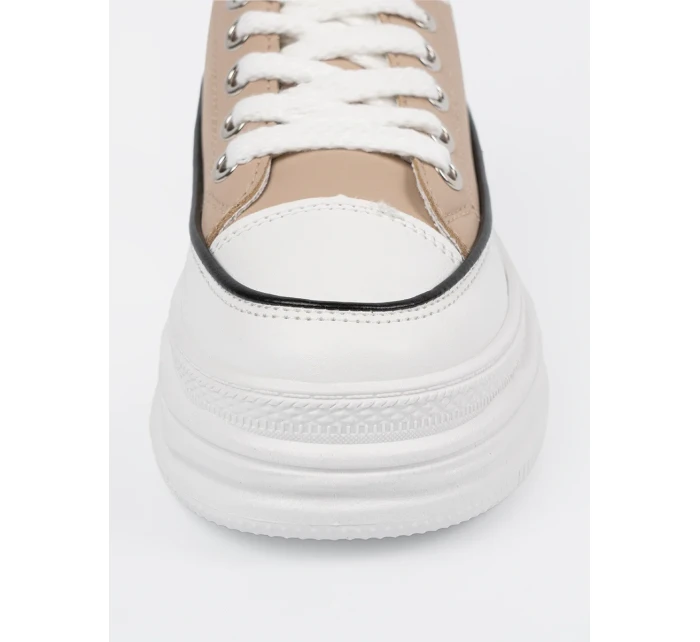 Luxusní tenisky hnědé dámské platforma Luxusní tenisky hnědé dámské platforma