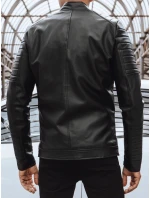 Pánská kožená bunda černá FashionStreet TX4229 Pánská kožená bunda černá FashionStreet TX4229
