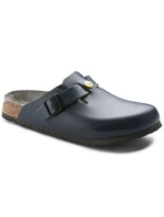 Dámské dřeváky Birkenstock Boston ESD Blue z přírodní kůže úzké úzké (0061388) Dámské dřeváky Birkenstock Boston ESD Blue z přírodní kůže úzké úzké (0061388)