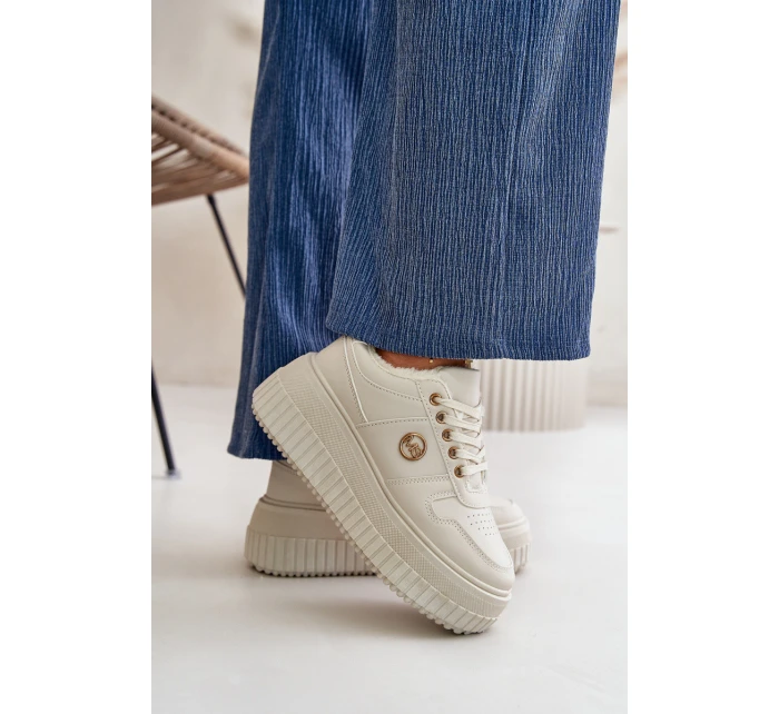 Sneakersy Sportovní Boty Dámské Zateplené Na Masivní Podešvi Béžové Verissha Sneakersy Sportovní Boty Dámské Zateplené Na Masivní Podešvi Béžové Verissha