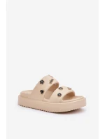 Dámské Pěnové Pantofle S Dekoracemi Béžové Ravanala Dámské Pěnové Pantofle S Dekoracemi Béžové Ravanala