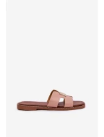 Ploché Pantofle S Vystřižením A Dekorací Špinavě Růžová Bohalis Ploché Pantofle S Vystřižením A Dekorací Špinavě Růžová Bohalis