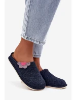 pantofle s květinou tmavě modré model 21725220 - Inblu pantofle s květinou tmavě modré model 21725220 - Inblu